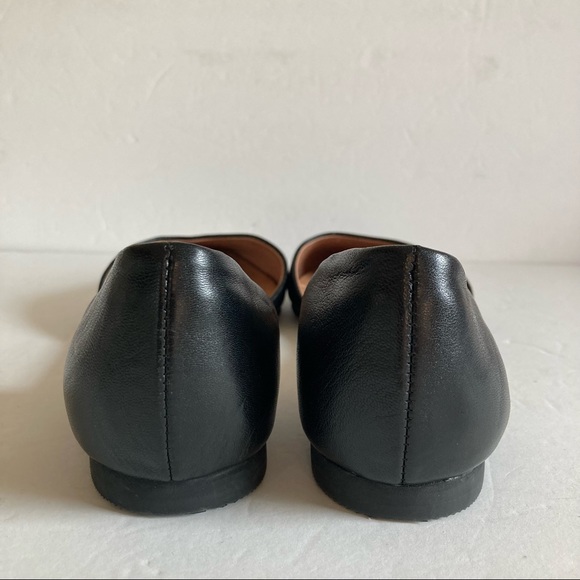NEW NWOT J. Jill D'Orsay Flats Women 9 Pointed Toe Black Leather Business Casual - Picture 6 of 16